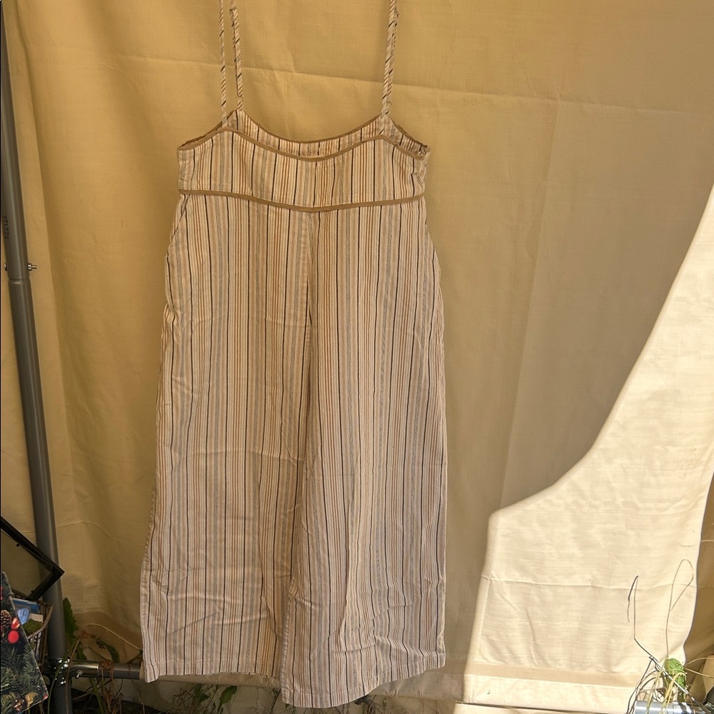 Le Lis Beige and Brown Striped Jumpsuit